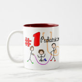 Kinderarts #1 Schattige Kinder designcadeaus Tweekleurige Koffiemok (Links)