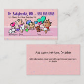 Kinderarts.Baby Doctor.Klinisch.Benoeming herinner Afsprakenkaartje (Voorkant / Achterkant)