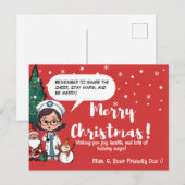 kinderarts | Feestelijke kerstgroet voor kinderen Feestdagenkaart (Voorkant / Achterkant)