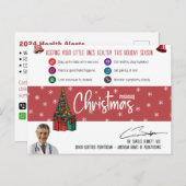 Kinderarts Kerstmis Gezondheidstips voor kinderen Feestdagenkaart (Voorkant / Achterkant)