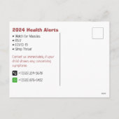 Kinderarts Kerstmis Gezondheidstips voor kinderen Feestdagenkaart (Achterkant)