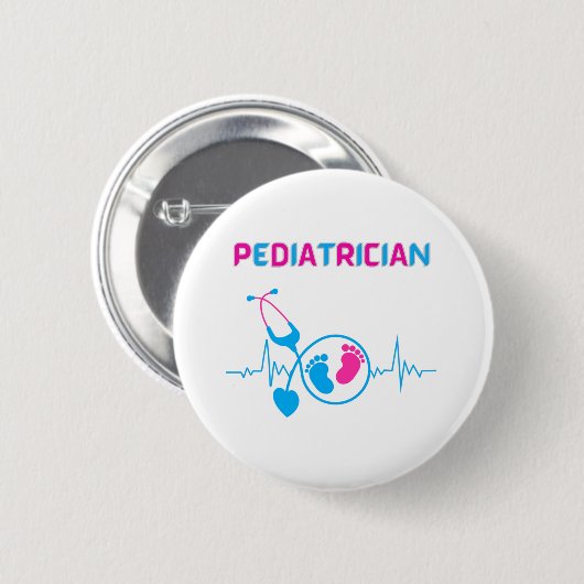 kinderarts, kinderarts, kinderarts, kinderarts, ronde button 5,7 cm (Voorkant /achterkant)