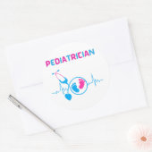 kinderarts, kinderarts, kinderarts, kinderarts, ronde sticker (Envelop)