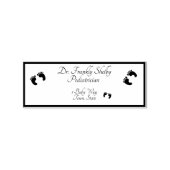 Kinderarts, MD Doctor Physician Baby Voetafdrukken Rubberstempel (Afrduk)