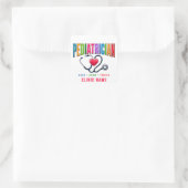 Kinderarts Medisch Teamontwerp Vierkante Sticker (Tas)