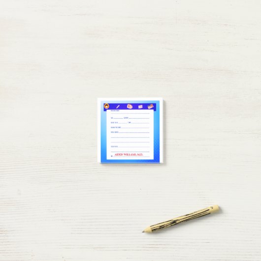 Kinderarts op maat post-it® notes (Op bureau)