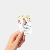 Kinderarts Schattige Dinosaur Foto Badge (Handheld)