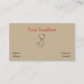 Kinderarts - teddy- en stethoscoopauto visitekaartje (Achterkant)