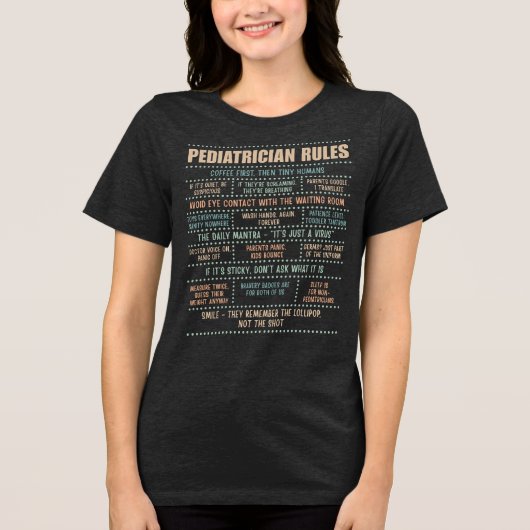 Kinderartsen Regels Grappige T-Shirt (Voorkant)