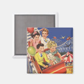  kinderballonnen Dog Roller Onderzetter Ride Magneet (Voorkant / Achterkant)