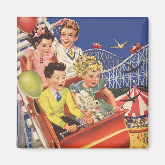  kinderballonnen Dog Roller Onderzetter Ride Magneet (Voorkant)