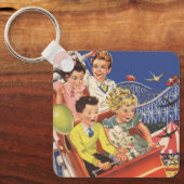  kinderballonnen Dog Roller Onderzetter Ride Sleutelhanger (Voorkant)