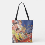  kinderballonnen Dog Roller Onderzetter Ride Tote Bag (Achterkant)