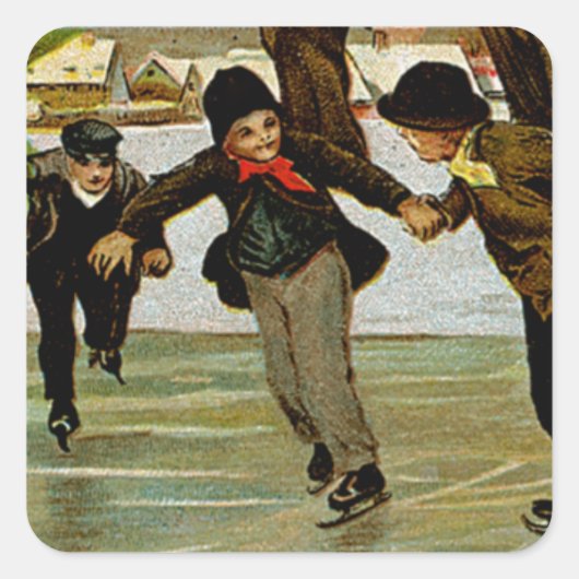 Kinderbedekking Vierkante Sticker (Voorkant)