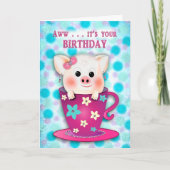 Kinderbejaardensport Sweet Baby Piggy in Coffee Cu Kaart (Voorkant)