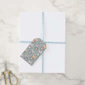 Kinderberen en Donuts Patroon Cadeaulabel (Met Touw)