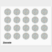 Kinderberen en Donuts Patroon Ronde Sticker (Vel)