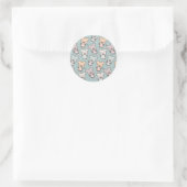 Kinderberen en Donuts Patroon Ronde Sticker (Tas)