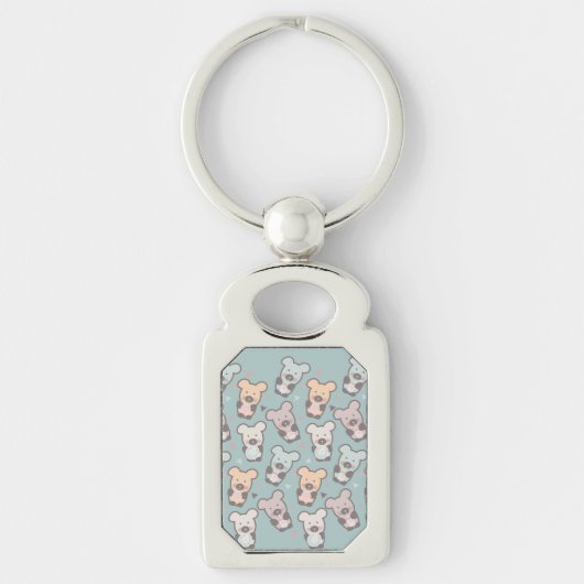 Kinderberen en Donuts Patroon Sleutelhanger (Voorkant)