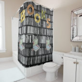 Kinderbibliotheek Boek Douchegordijn Zwart Wit (In situ)