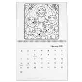 Kinderbijbelverhalen kleurkalender kalender (Feb 2027)
