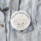 Kinderbijenkorona Sociale vervorming Ronde Button 4,0 Cm (In situ)