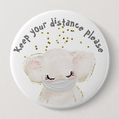 Kinderbijenkorona Sociale vervorming Ronde Button 4,0 Cm (Voorkant)