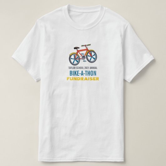 Kinderbijval, kinderliefdadigheidsevenement Bike-a T-shirt (Design voorkant)