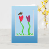 Kinderbloem en vlinder - Geweldige dag Kaart (Gele Bloem)