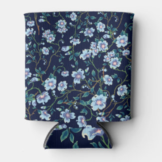 Kinderbloemen: naadloos donkerblauw blikjeskoeler