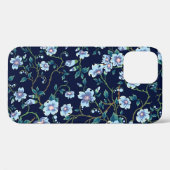 Kinderbloemen: naadloos donkerblauw Case-Mate iPhone case (Achterkant (horizontaal))