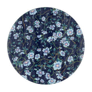 Kinderbloemen: naadloos donkerblauw snijplank