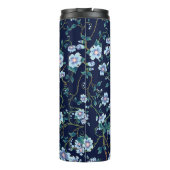 Kinderbloemen: naadloos donkerblauw thermosbeker (Achterkant)