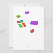 Kinderblokken verjaardagsfeestje kaart (Achterkant)