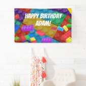 Kinderblokken verjaardagsfeestje spandoek (Insitu)