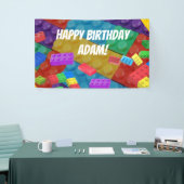 Kinderblokken verjaardagsfeestje spandoek (Beurs)