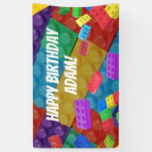 Kinderblokken verjaardagsfeestje spandoek (Verticaal)