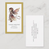 Kinderboek Auteur Schrijver Fairy Visitekaartje (Voorkant / Achterkant)