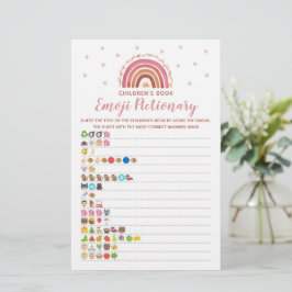 Kinderboek Emoji Pictionary Game Boho Regenboog