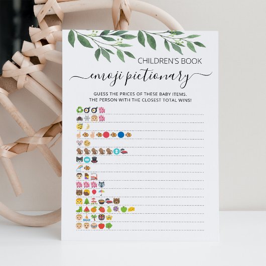 Kinderboek Emoji Pictionary Game Kaart