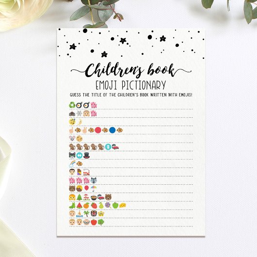Kinderboek Emoji Pictionary Game Kaart