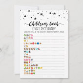 Kinderboek Emoji Pictionary Game Kaart (Voorkant)