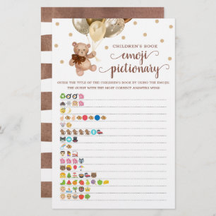 Kinderboek Emoji Pictionary Game Teddy Bear