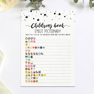 Kinderboek Emoji Pictionary Spelkaart Kaart