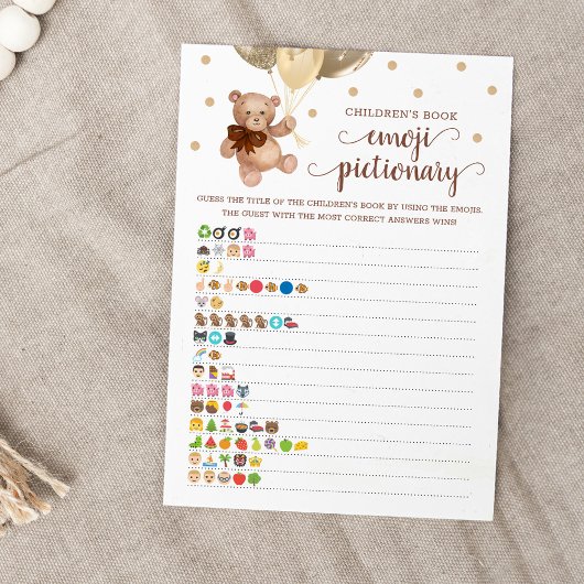 Kinderboek Emoji Pictionary Teddy Bear Kaart