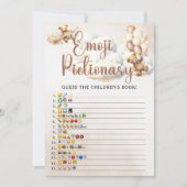 KINDERBOEK EMOJI SPEL BABY SHOWER SPEL BEER KAART (Voorkant)