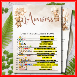 KINDERBOEK EMOJI SPEL BABY SHOWER SPEL BEER KAART