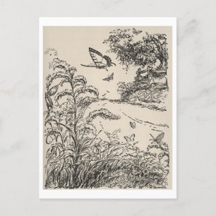  kinderboek illustratie vlinders briefkaart