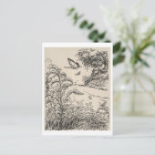  kinderboek illustratie vlinders briefkaart (Staand voorkant)