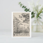  kinderboek illustratie vlinders briefkaart (Staand voorkant)